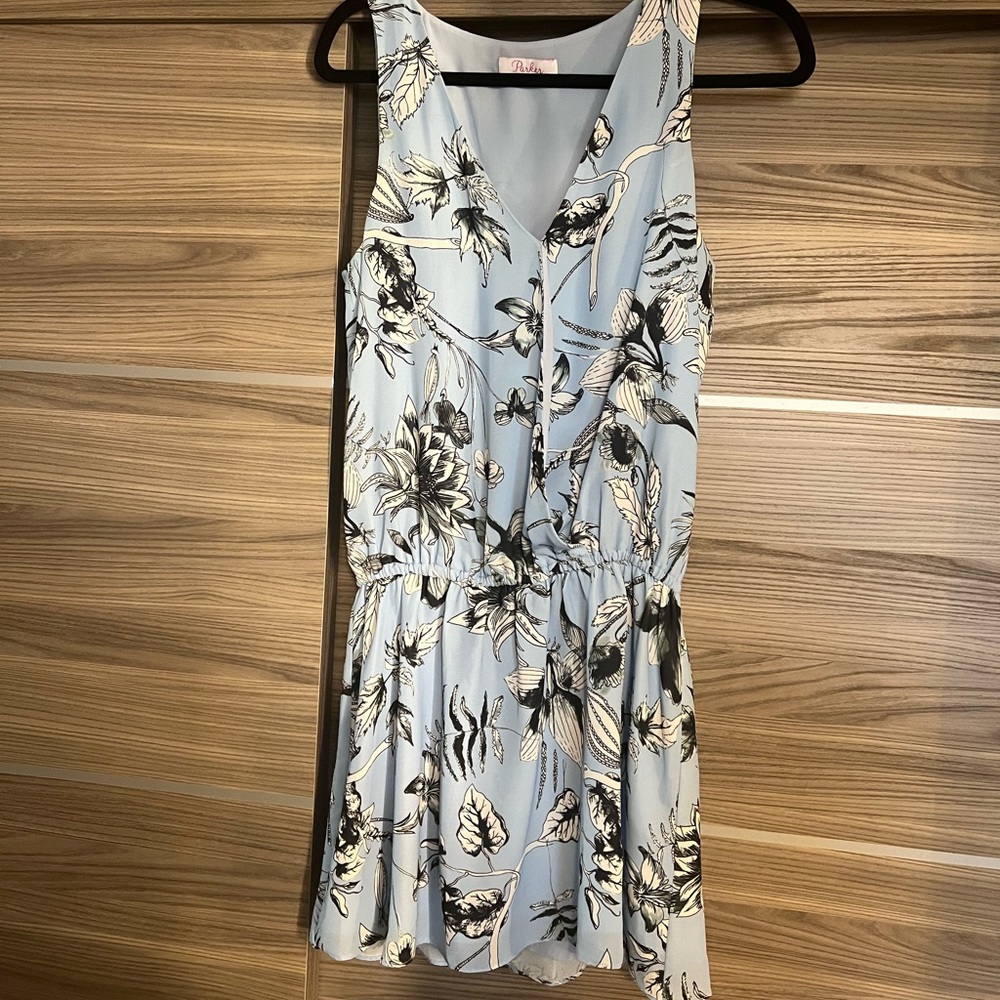 Parker Blue Floral Dress-Small